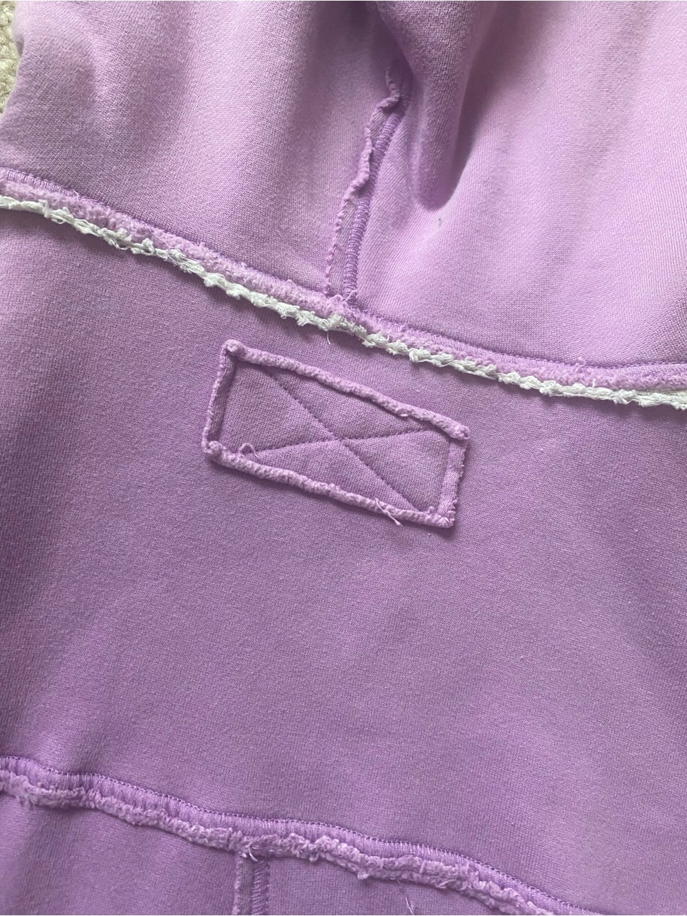 Free People By Your Side Lined Hoodie Sweatshirt Lilac Large - Picture 8 of 8